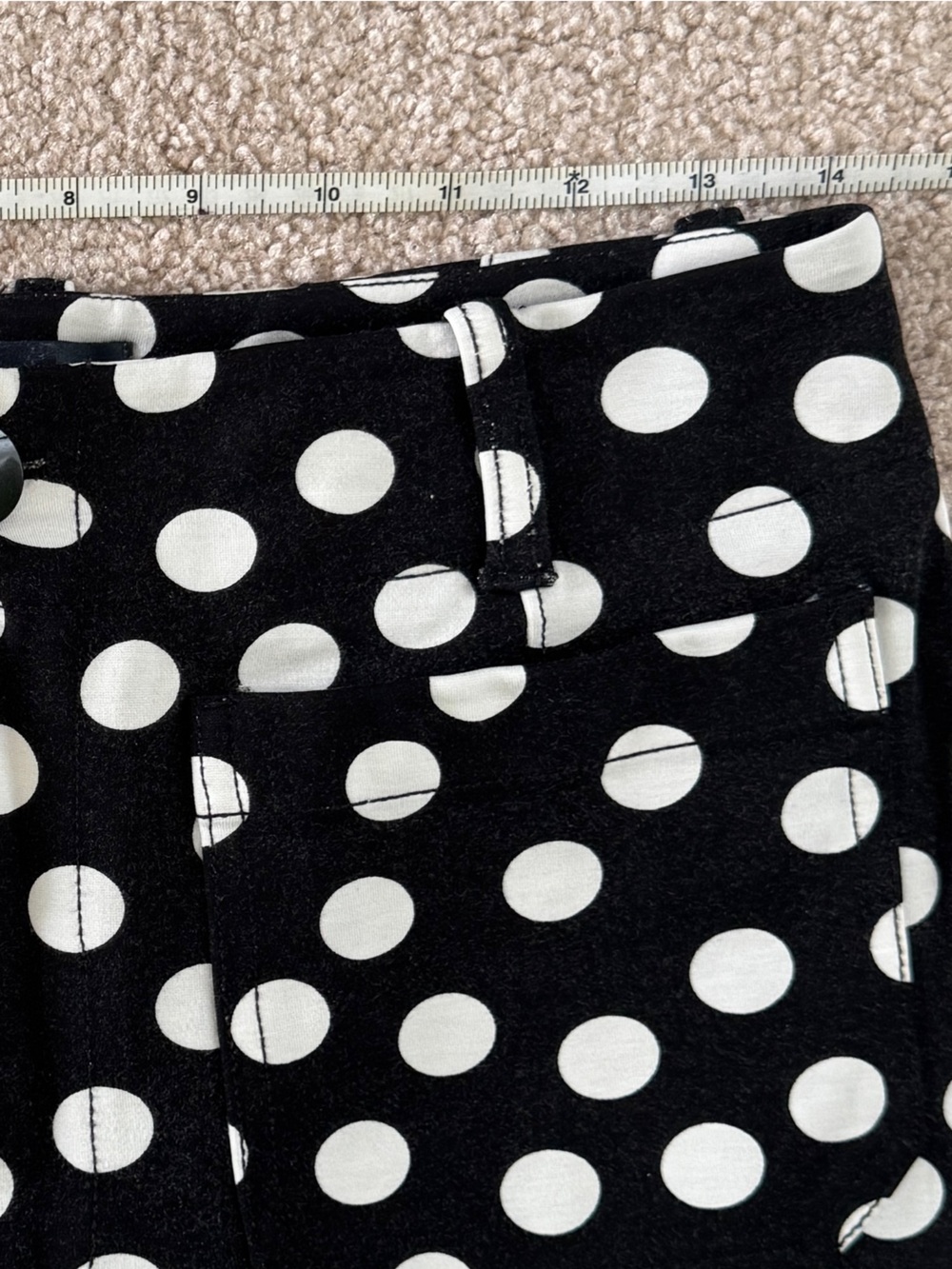 Maeve Colette Polka Dot Wide-Leg Pants - Black/White - Picture 6 of 7